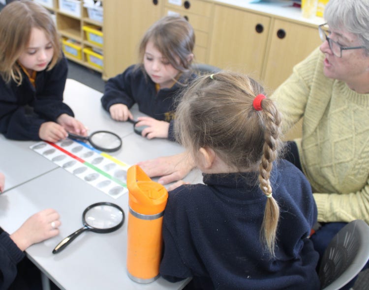 Students working in Science